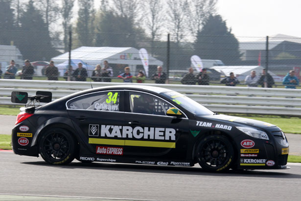 Tony Gilham in the Vauxhall Insignia at Silverstone