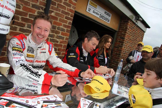 Gordon Shedden and Matt Neal meeting their fans