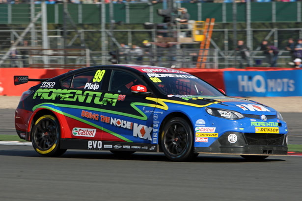 Jason Plato on his way to victory in the first race of the day