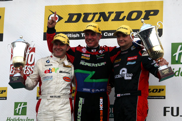Rob Collard, Jason Plato and Mat Jackson celebrate