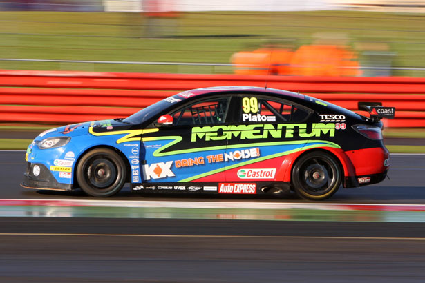 Jason Plato on the way to pole position at Silverstone