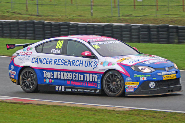 Jason Plato's MG6 carrying its special livery
