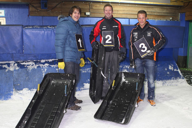 BTCC Champion Gordon Shedden (center), Frank Wrathall (right) and Rob Austin (left)