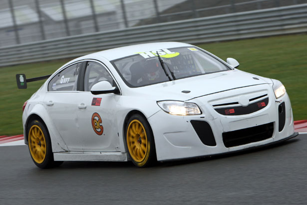 On track at Silverstone in the Vauxhall Insignia