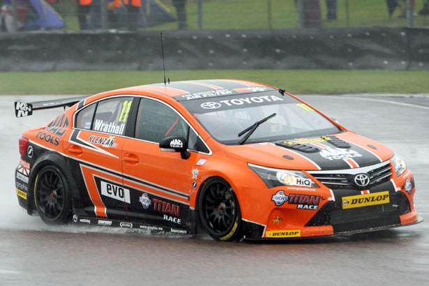 The torrential rain at Thruxton