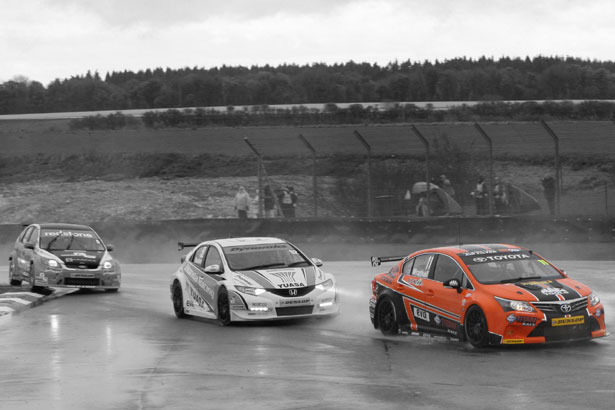 In the rain at Thruxton