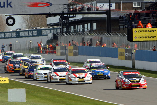 The Dunlop MSA British Touring Car Championship in action