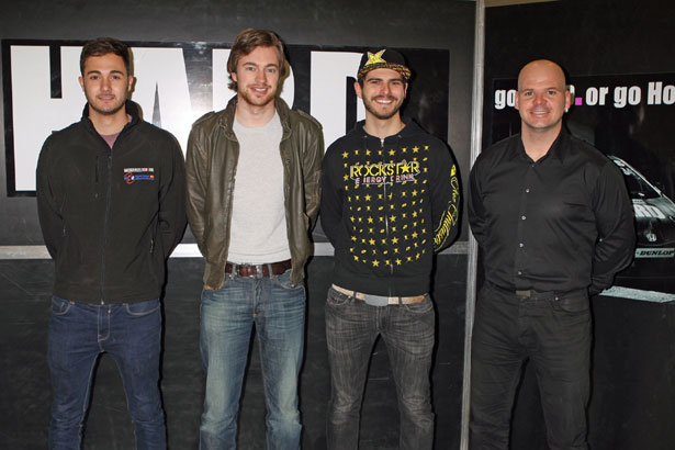 Left to right: Jack Goff, James Cole, Tom Onslow-Cole and Tony Gilham