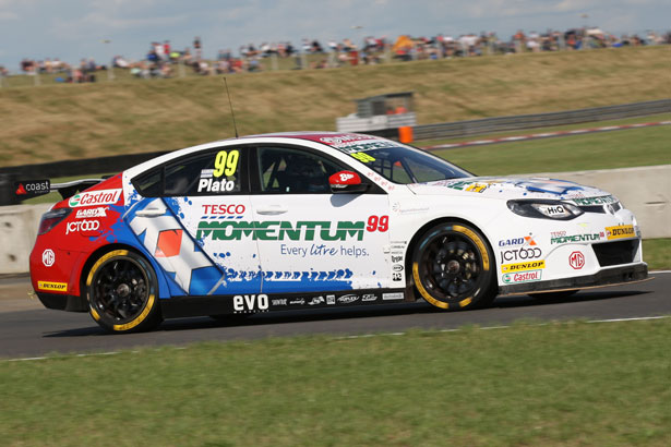 Jason Plato's 2nd fastest time ensured a MG front row lock-out