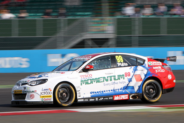Jason Plato on the way to the first BTCC win of the day