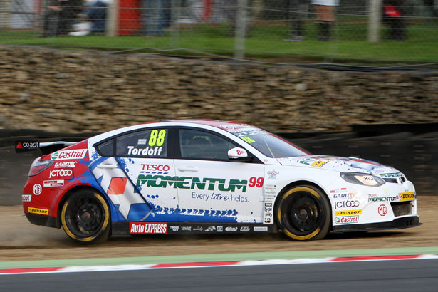 Sam Tordoff completes a front row lockout for MG