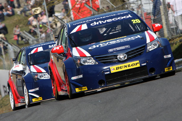 The United Autosports Toyota Avensis' on track