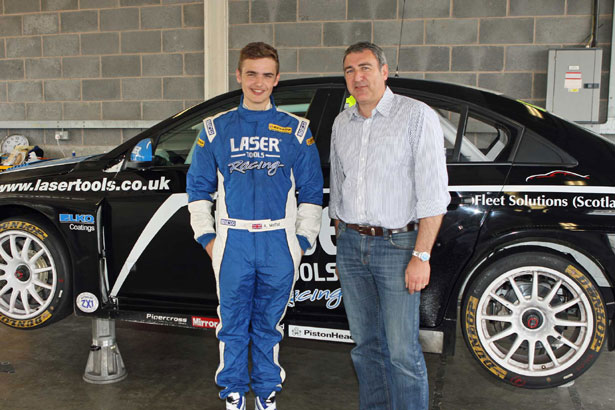 Aiden Moffat with Paul Ridgeway of Ciceley Motorsport