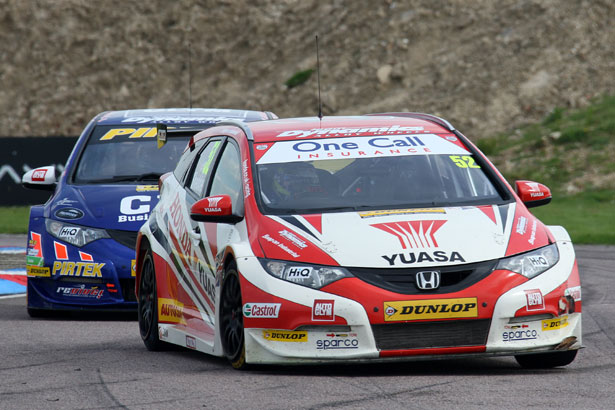 Gordon Shedden takes the lead from Andrew Jordan