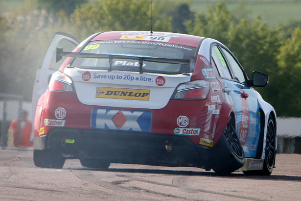 Jason Plato's MG6 suffered suspension damage