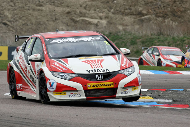Matt Neal won the first two races at Thruxton in 2013