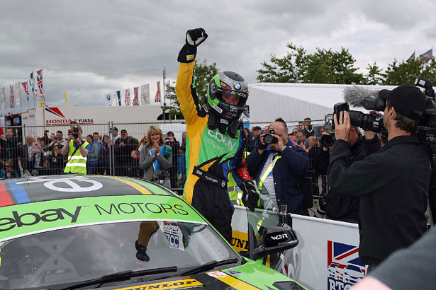 Colin Turkington wins the first race from Croft