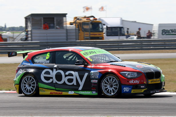 Colin Turkington on his way to 2nd place for eBay Motors
