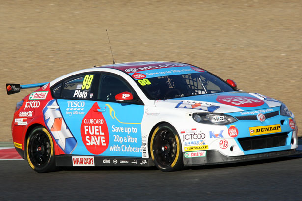Jason Plato on his way to pole position in the qualifying session