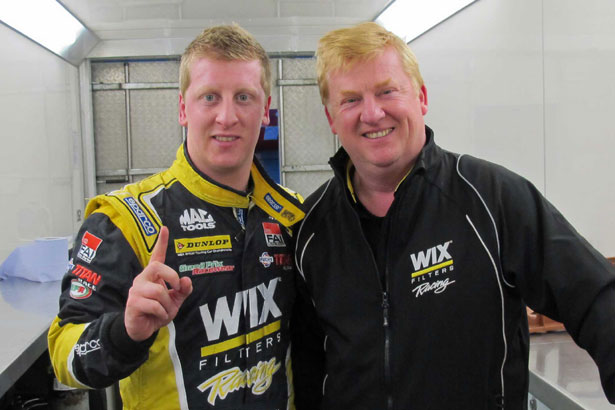 Adam and Russell Morgan celebrate maiden BTCC race win