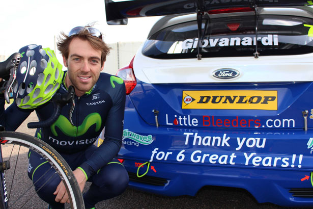 Alex Dowsett pictured with the Fabrizio Giovanardi's Motorbase Ford Focus ST