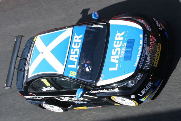 Aiden Moffat with the 2014 Laser Tools Racing Chevrolet Cruze