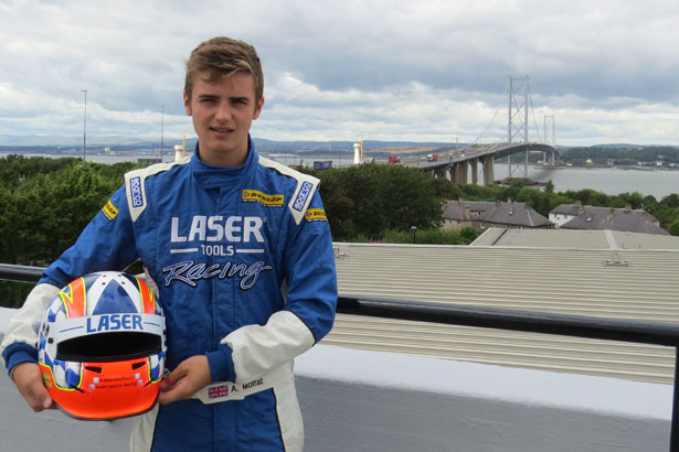 Aiden pictured in front of the Forth Road Bridge