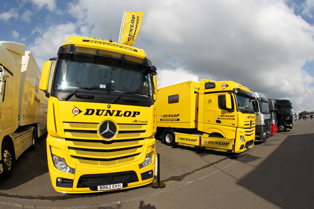 As title sponsor, Dunlop has a large presence in the BTCC paddock