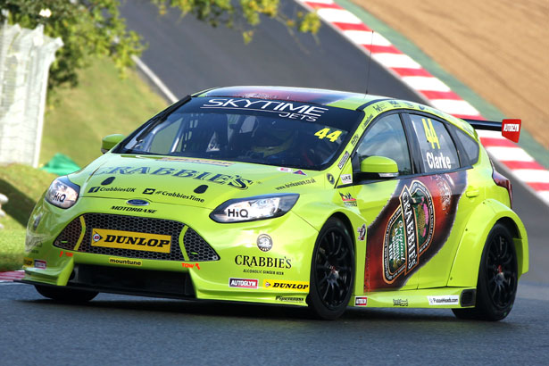 Jack Clarke in his 2014 Crabbie's Racing Ford Focus