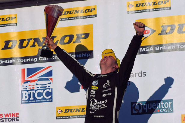 Tom Ingram got on the podium in the last race at Rockingham