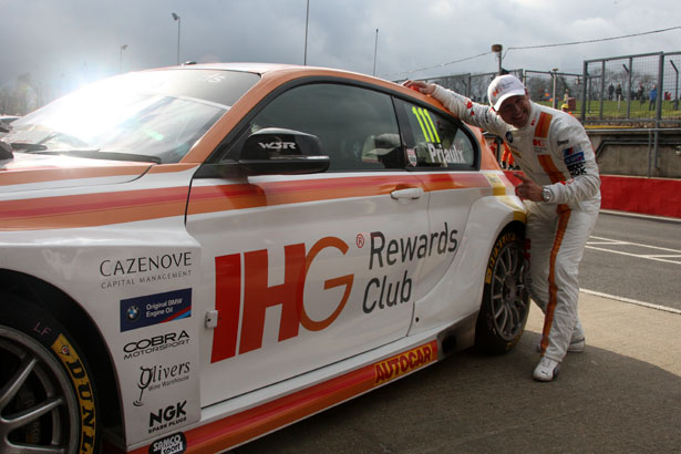 Andy Priaulx with his Team IHG Rewards Club BMW 125i M Sport