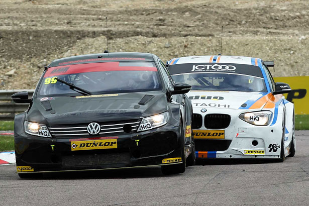 Jason Plato under pressure from Rob Collard