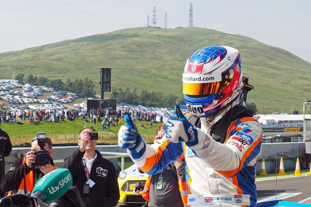 Rob Collard celebrates his 3rd win of the year