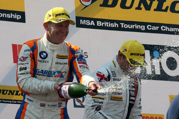 Rob Collard on the podium with Mat Jackson