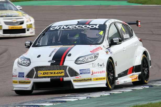 Mat Jackson on his way to pole position at Rockingham