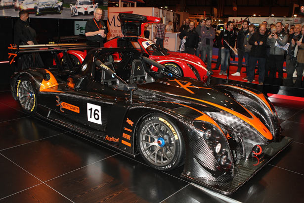 Radical's stand at Autosport with the RXC Spyder on display