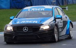 Aiden Moffat with his Laser Tools Racing Mercedes Benz A-Class