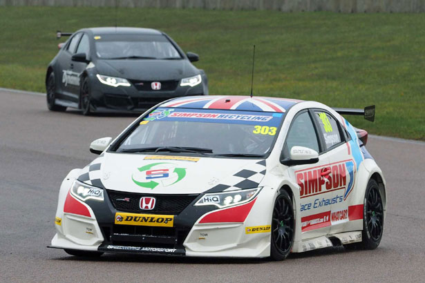 Matt Simpson with his Simpson Race Exhausts Honda Civic