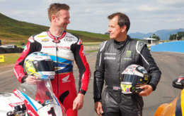 Gordon Shedden and John McGuinness at Knockhill