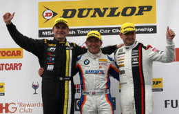 Rob Collard on the podium with Aron Smith and Mat Jackson