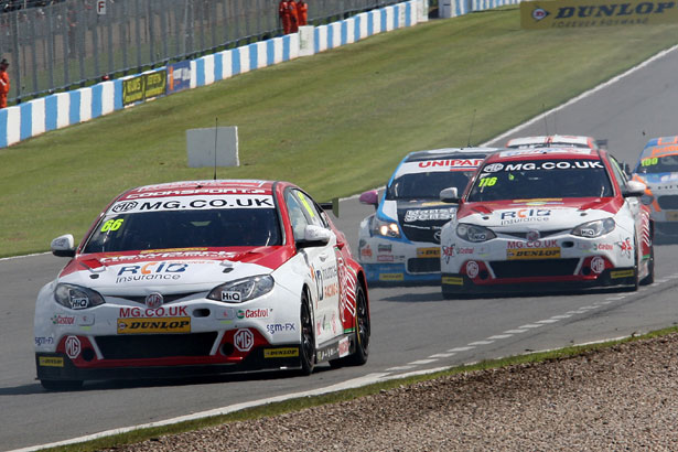 Josh Cook and Ashley Sutton in their MG Racing RCIB Insurance MG6GTs