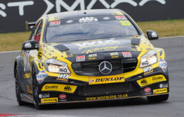 Adam Morgan charging hard in his WIX Racing Mercedes Benz A-Class