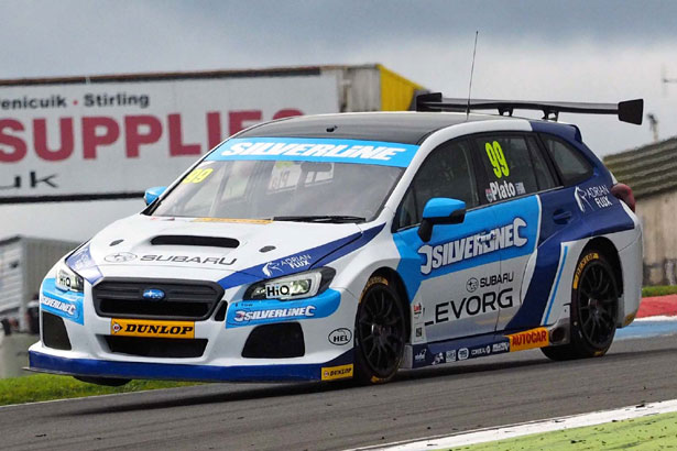 Jason Plato in his Silverline Subaru BMR Racing Levorg GT