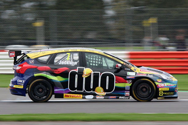 Mat Jackson's Ford Focus with its striking Oki Printers livery
