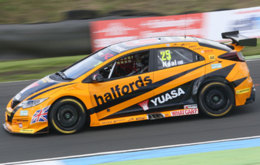 Matt Neal in his Halfords Yuasa Racing Honda Civic Type R