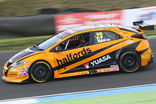 Matt Neal in his Halfords Yuasa Racing Honda Civic Type R