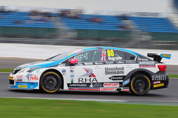 Tom Ingram put his Toyota Avensis on the front row of the grid