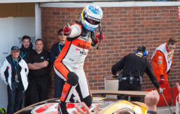 Gordon Shedden celebrates his 3rd Drivers' Championship title