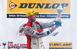 Gordon Shedden with the coveted Drivers' Championship trophy