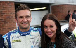 Colin and Louise Turkington celebrate pole position